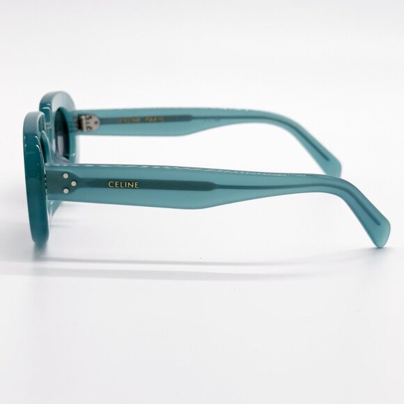 NEW CELINE CL40276U 93N OVAL SHINY LIGHT GREEN BLUE WOMEN SUNGLASSES CELINE main image 10